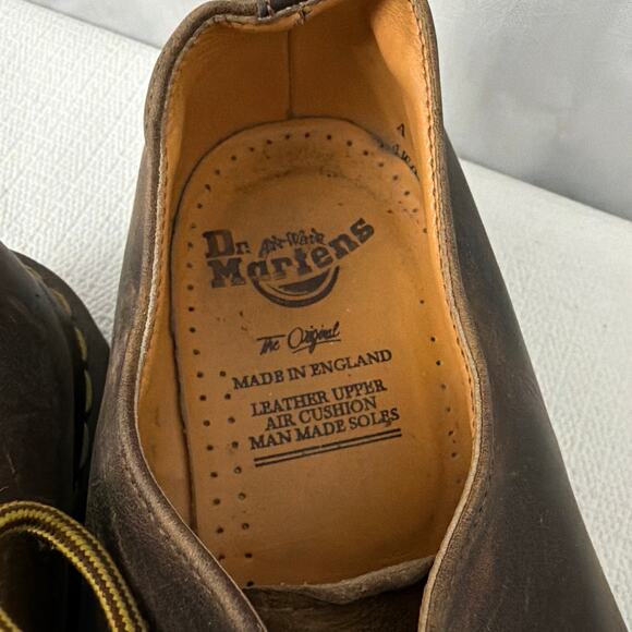 Dr Martens Shoes Mens Size 13 US Brown Leather Oxford Made in England Vintage main image 10
